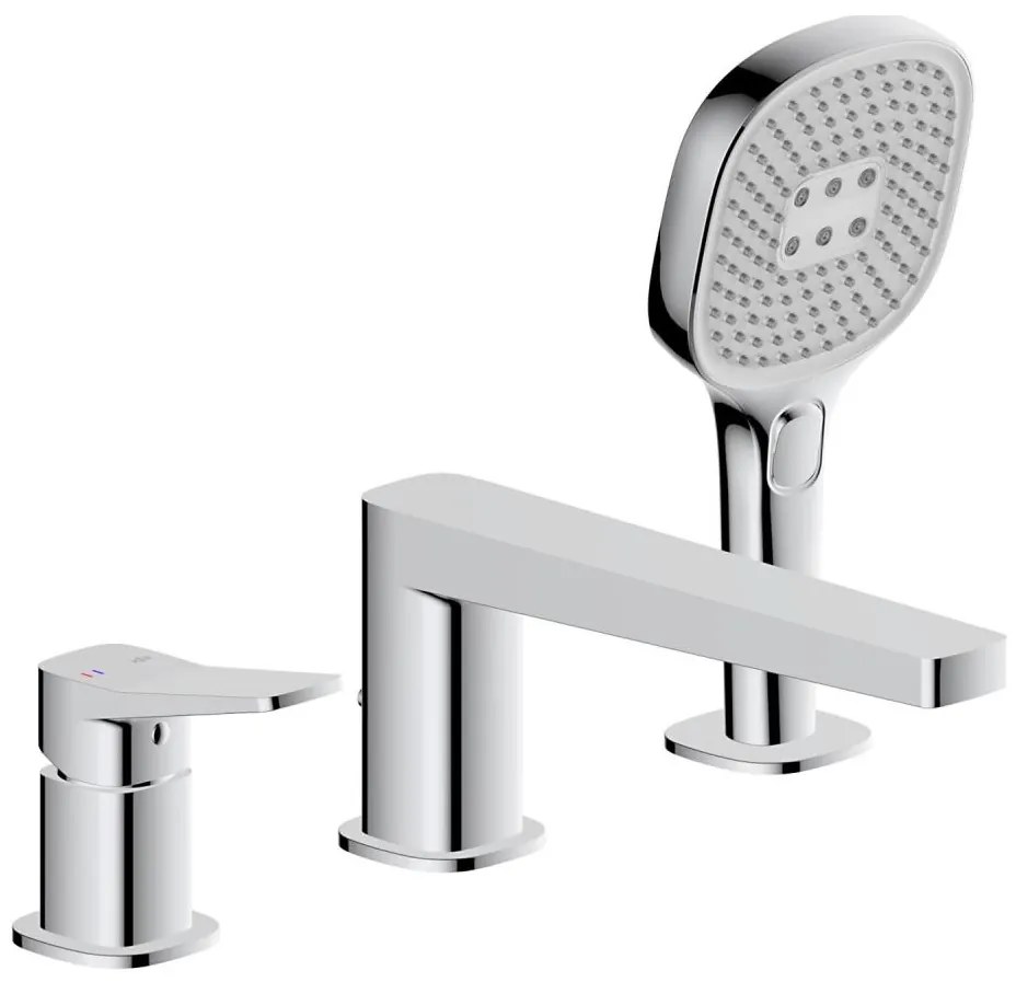 KFA Armatura 4525-210-00 - Vaňová batéria 3-otvorová MALAGA, lesklý chróm