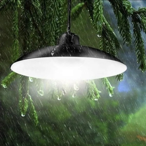 Izoxis Solárne závesné LED lampy s diaľkovým ovládaním, IP44, 2200mAh čierna