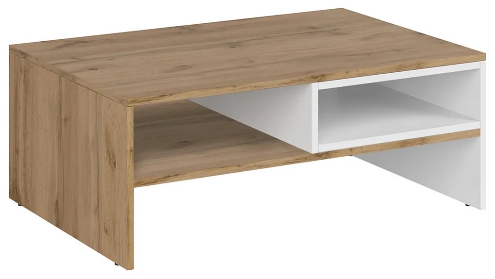 Konferenčný stolík VILGO 90, lesklá biela