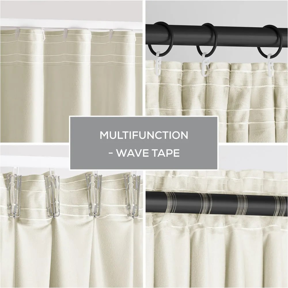 Béžový zamatový dimout záves 140x270 cm Pleat – Restilo