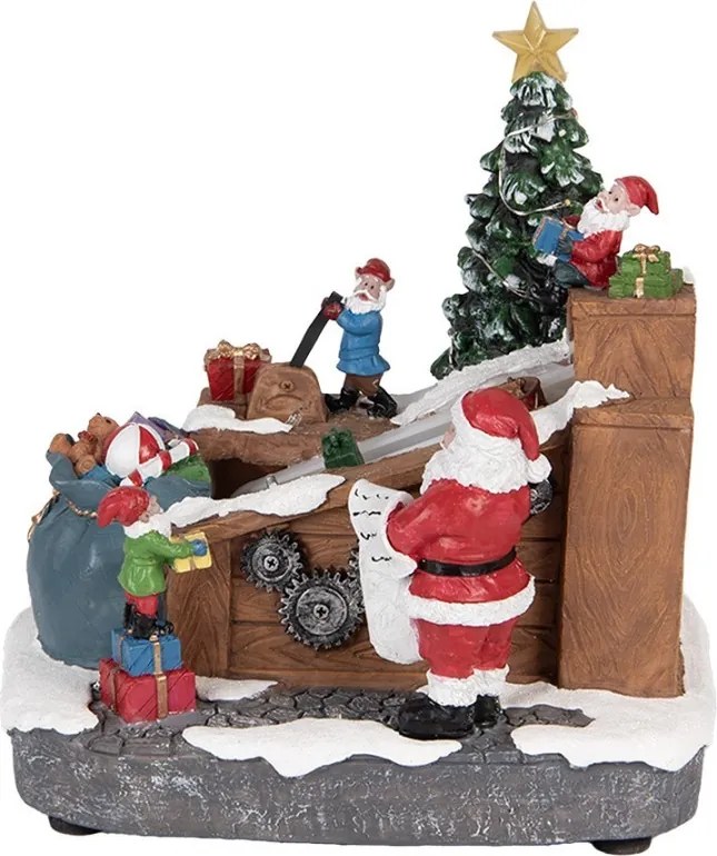 Hracie vianočné dekorácie s LED svetielkami Santa Claus - 20*16*20 cm / 3xAA