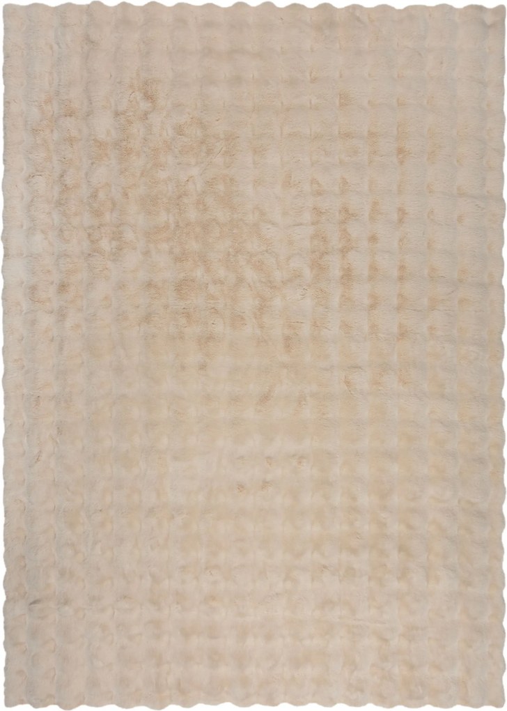 Flair Rugs, Kusový koberec Waffle Faux Fur Ivory, 180x290, béžová, obývacia izba