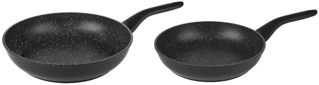 Silvercrest®  Hliníková panvica, Ø 28 cm, čierna + Hliníková panvica, Ø 24 cm, čierna  (800011901)