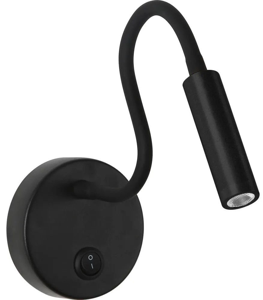 Brilagi - LED Flexibilná nástenná lampa MAYA LED/3W/230V 4000K čierna