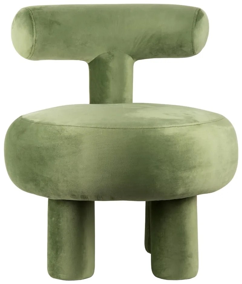 Svetlozelené zamatové kreslo Abrazo – Leitmotiv