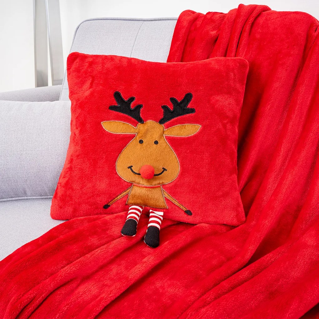 4Home Vianočná deka Happy Reindeer, 150 x 200 cm