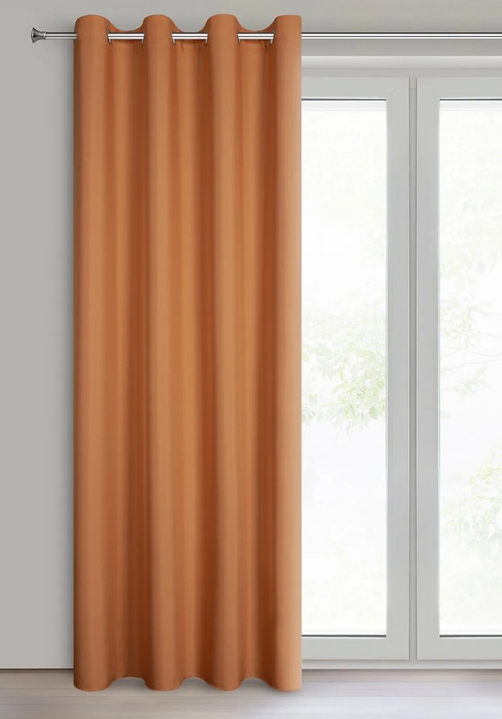 ZÁVES NA KRÚŽKOCH RITA 140X250 CM ORANŽOVÁ