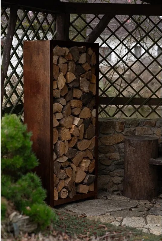 Stora Záhradný drevník 180 x 90 x 40 cm, corten CORGARDEN 1034