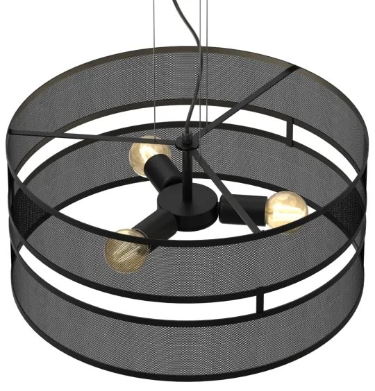 Luster na lanku GLUM 3xE27/60W/230V čierna