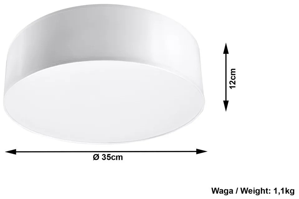 Biele stropné svietidlo Sollux Atis Ceiling