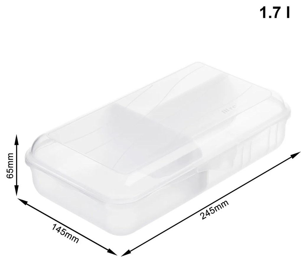 Desiatový box, delený s 2 priehradkami, 1,7 l FUNBOX