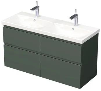 Kúpeľňová skrinka s umývadlom Intedoor LANDAU 120x65 cm zelená