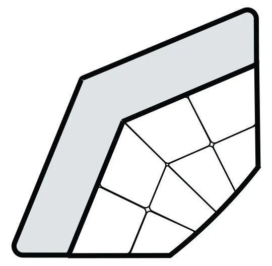 PROXIMA.store - Rohová časť II UMBRIA TYP ROHU: Pravý, SKUPINA LÁTOK: Skupina 4