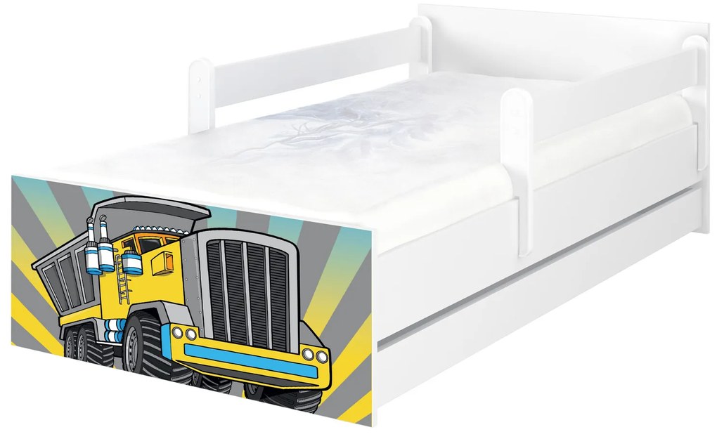 Raj posteli Detská posteľ " Nákladné auto " MAX XL biela