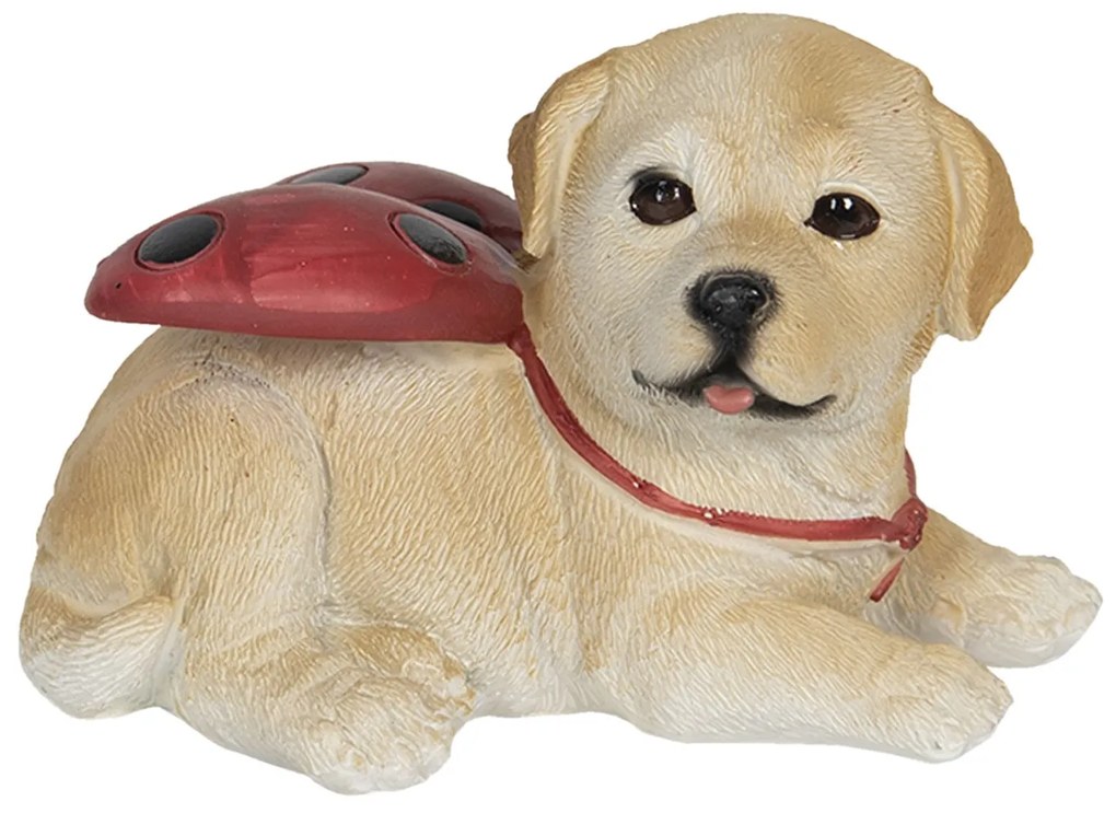 Dekorácia psa s krídlami lienky - 11 * 9 * 7 cm