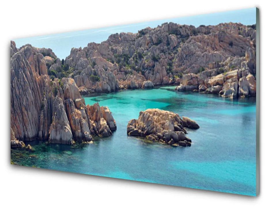 Obraz plexi Záliv skaly more krajina 100x50 cm