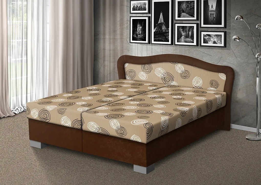 Nabytekmorava Čalúnená posteľ s úložným priestorom Sára170 čalúnenie: bordo/MEGA 17 bordo, Typ roštov: polohovacie