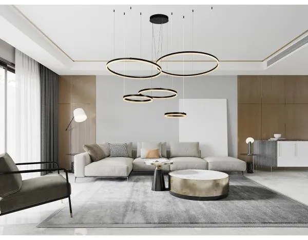 LED Stmievateľný luster na lanku LED/220W/230V 3000-6500K + diaľkové ovládanie