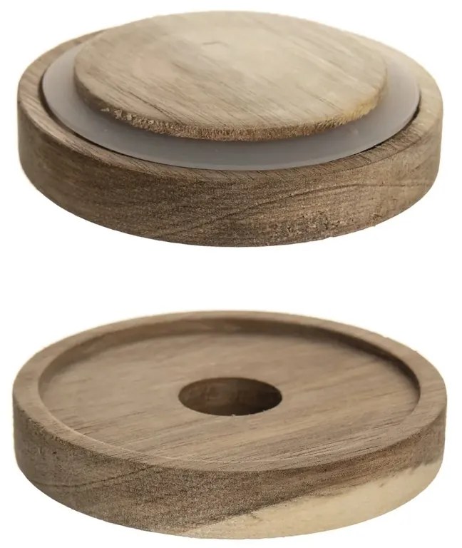 Orion Dóza na potraviny, sklenená, s akáciovým vekom BOROSIL, 1,85 l