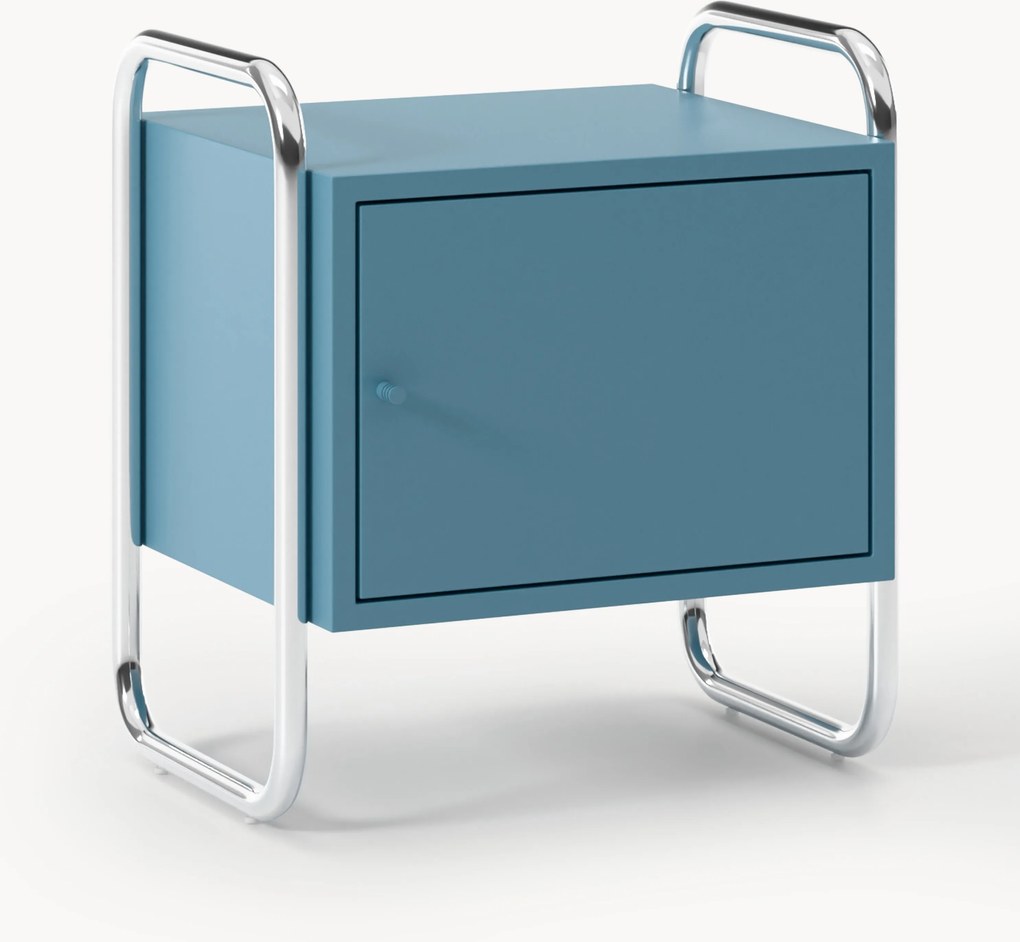 Kovový nočný stolík's ľavostranným alebo pravostranným otváraním Robyn