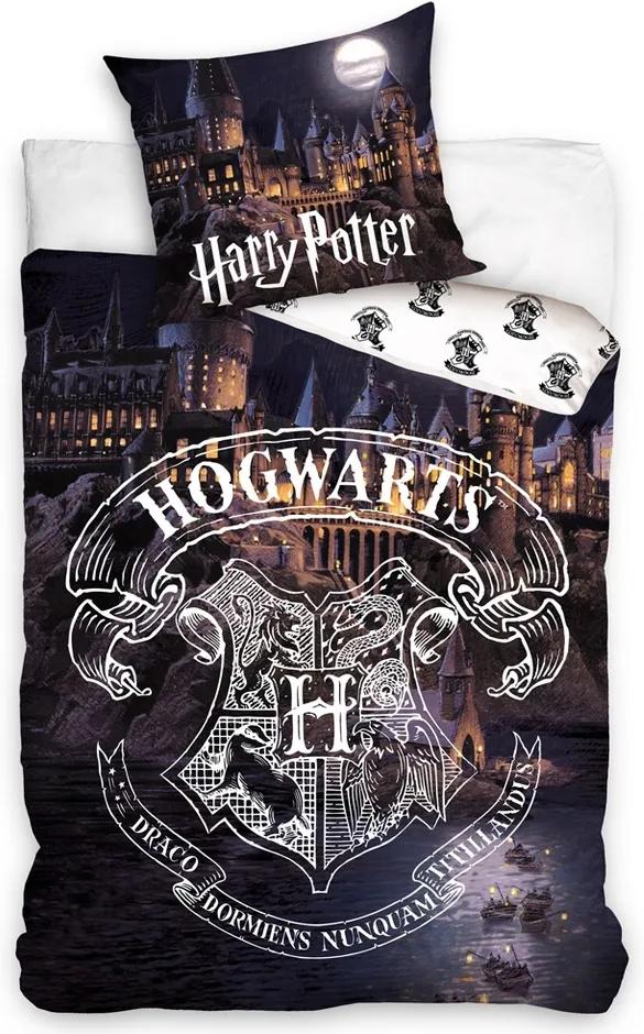TipTrade Bavlnené obliečky Harry Potter Bradavice, 140 x 200 cm, 70 x 90 cm