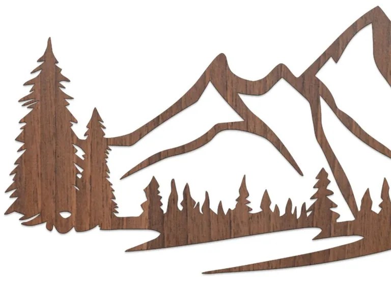 Drevený obraz Hory a les – moderná dekorácia na stenu | SENTOP FB-HDF0414