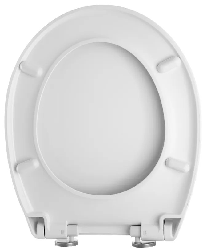 Erga Creta D2, toaletné WC sedátko 435x370mm z polypropylénu s pomalým zatváraním, biela, ERG-GAM-D2