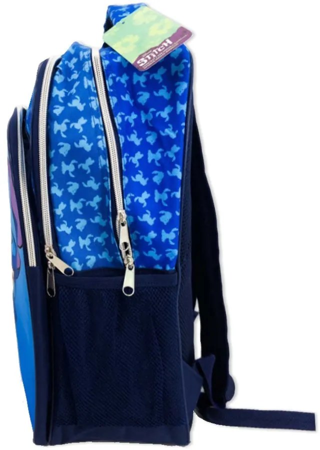 Chlapčenský školský batoh Lilo &amp; Stitch - modrý s motívom mimozemšťana Stitcha - 20L