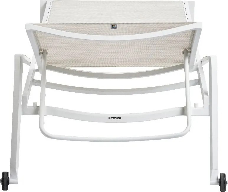 KETTLER DIAMOND hliníkové ležadlo s teakovými opierkami