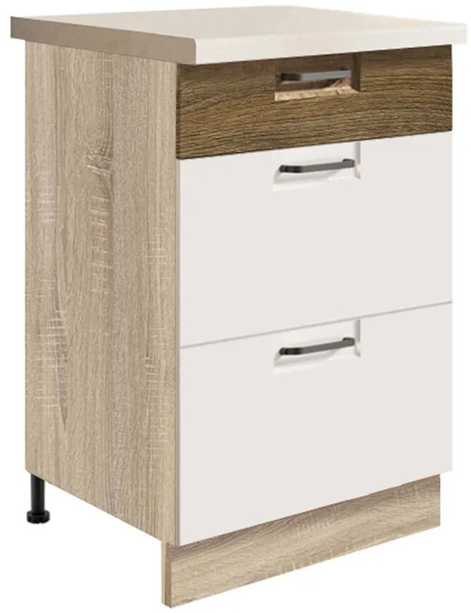 Skrinka do kuchyne Favorit 9d Sonoma/White+Ribbeck