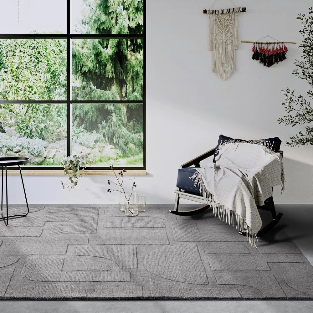 Sivý ručne tkaný vlnený koberec 190x280 cm Alexis – Villeroy&amp;Boch
