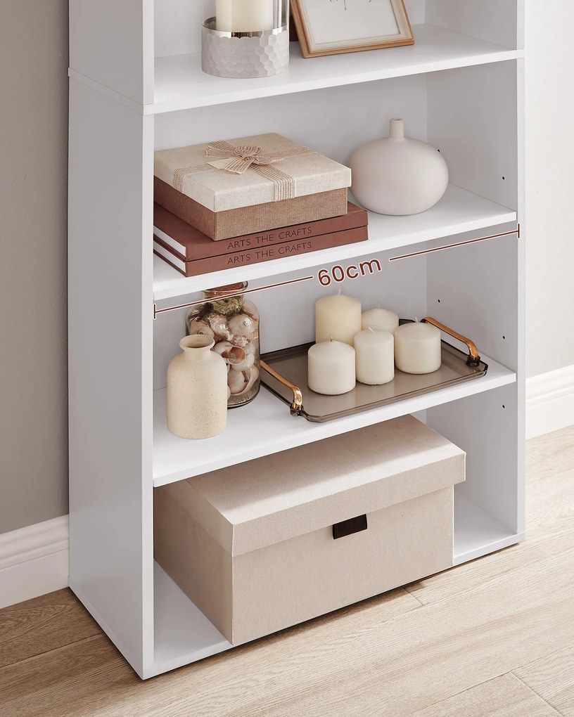 Knižnica Vasagle Viera 60 cm biela