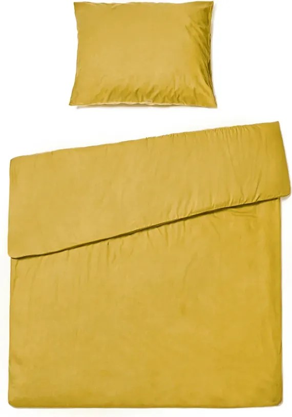 Bavlnené obliečky CALMORA horčicové Rozmer obliečky: 70 x 90 cm | 140 x 220 cm