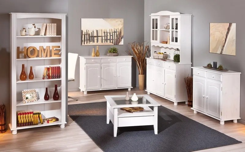 Komoda In-Lovi, bielená borovica