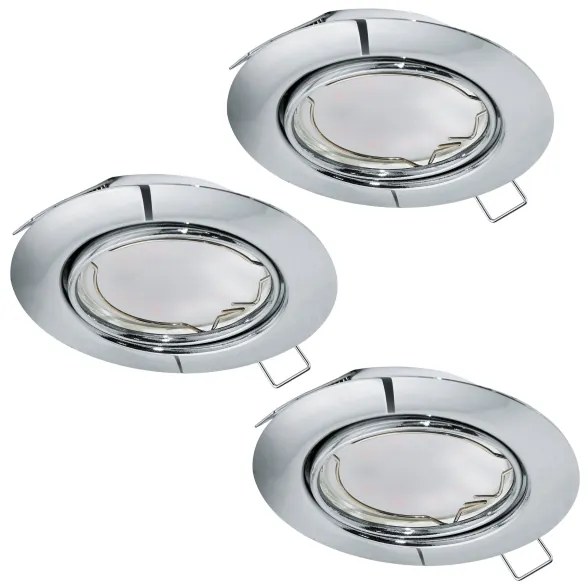 Eglo 94407 - SADA 3x LED Zapustené stropné svietidlo PENETO 3xGU10-LED/5W/230V