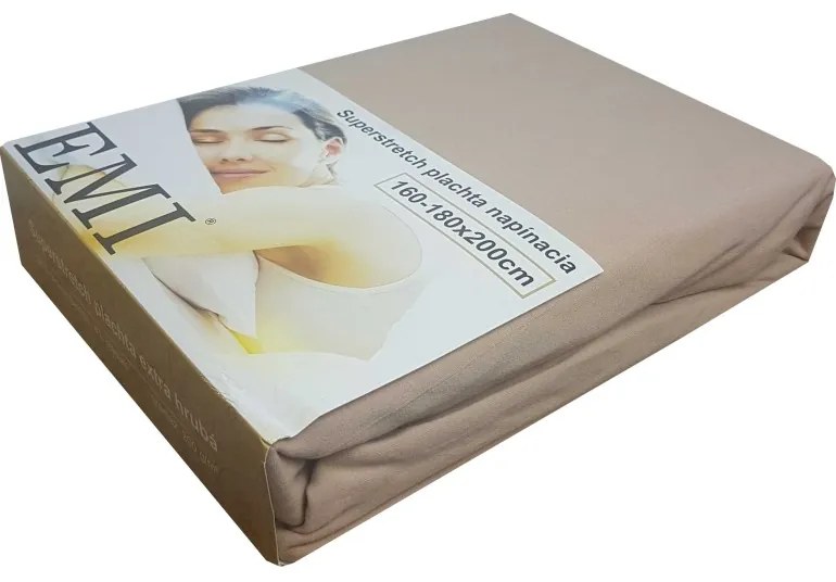 Plachta posteľná oriešková superstretch EMI, Plachta 180x200