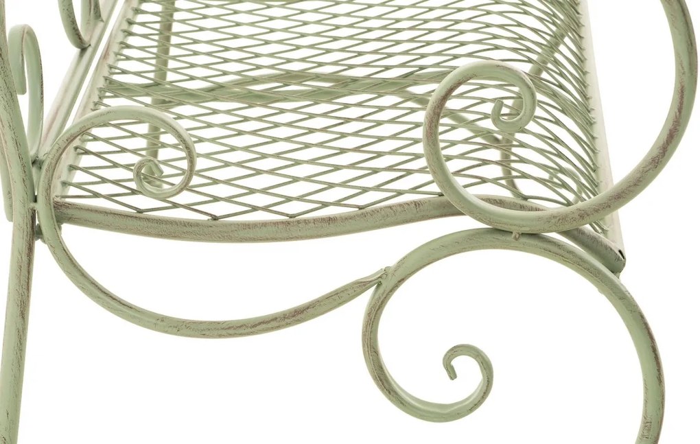 Rustikálna kovová lavička Tar - Zelená antik