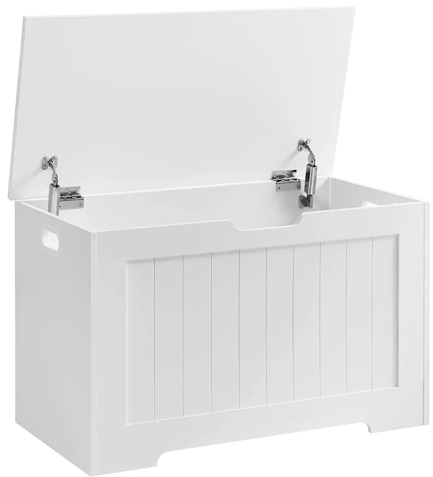 Truhlica s úložným priestorom GRETA, 76x48x40cm, biela Vasagle