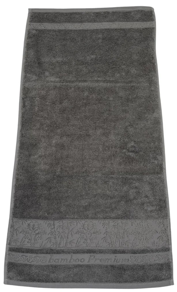 Sada 4 kusov Antracitovej bambusovej osušky 70x140cm a uterákov 50x90cm