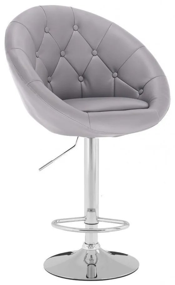 LuxuryForm DESIGN Barová stolička VERA na striebornom tanieri - šedá