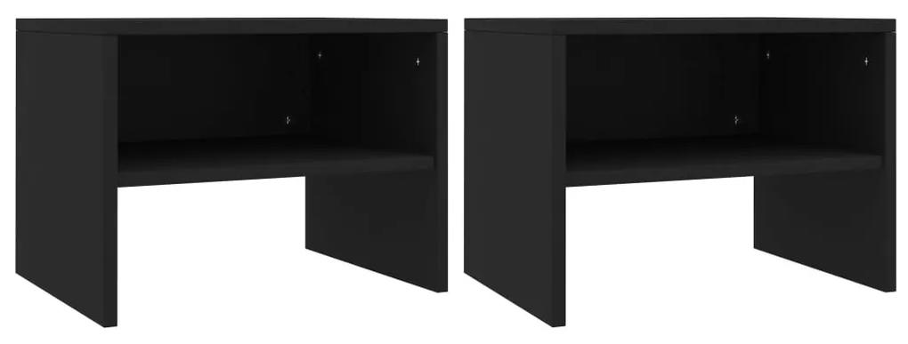 vidaXL Nočné stolíky 2 ks čierne 40x30x30 cm drevotrieska