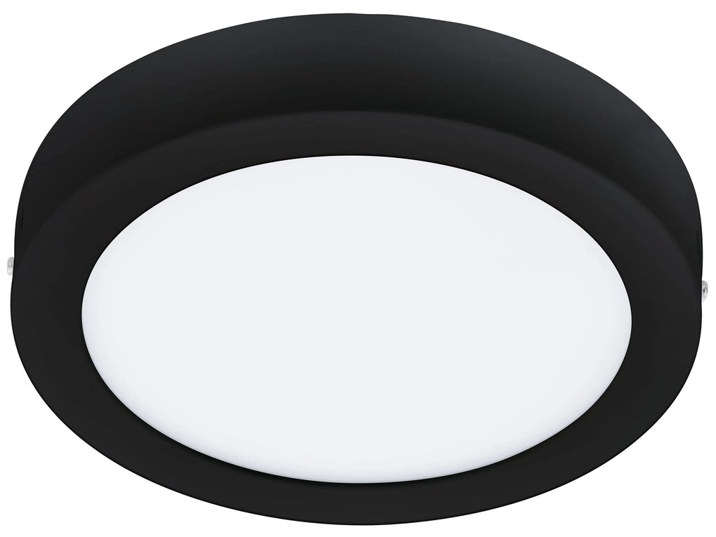 EGLO LED múdre stropné svetlo do kúpeľne FUEVA-Z, 16,5W, 21cm, okrúhle, čierne