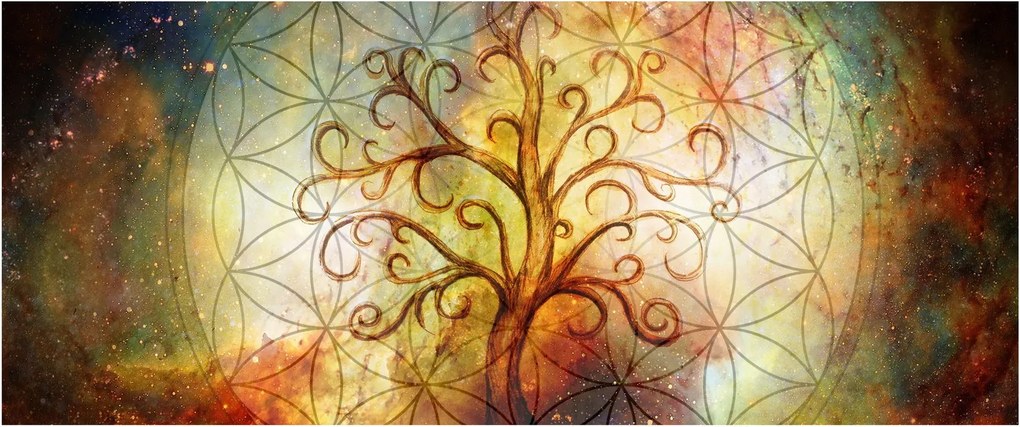 Abstraktný obraz stromu (120x50 cm)
