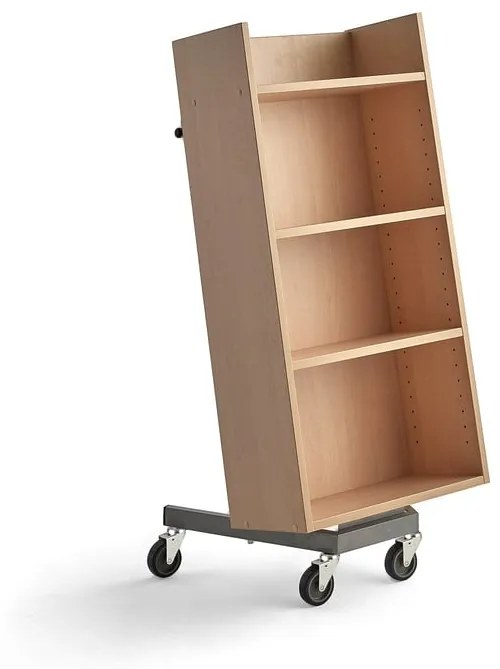 Vozík na knihy LIBER, 540x480x1100 mm, breza