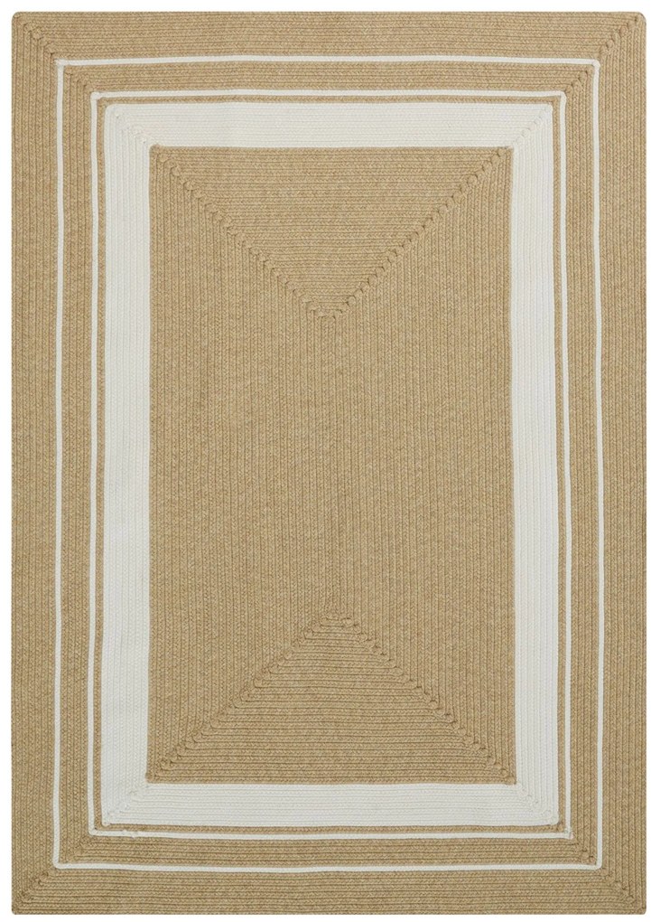Kusový koberec Braided 105556 Creme Beige – na von aj na doma, 120x170, béžová, chodba / predsieň, Hanse Home