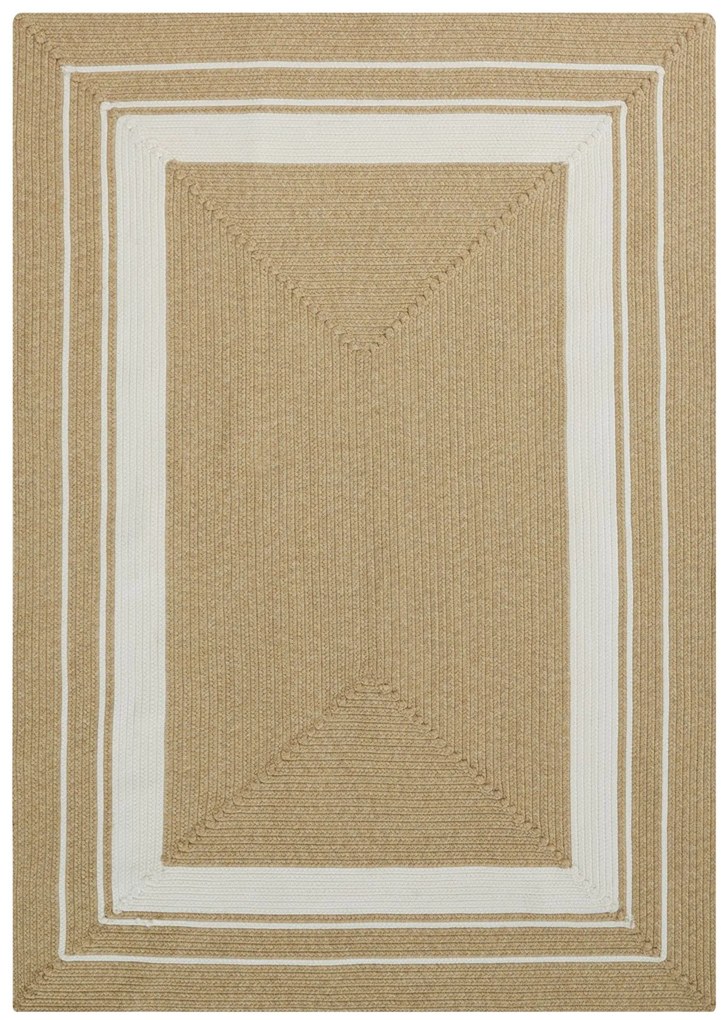 NORTHRUGS - Hanse Home koberce Kusový koberec Braided 105556 Creme Beige – na von aj na doma - 200x290 cm