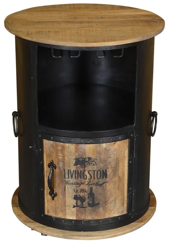 Čierna kovová vinotéka na 9 fliaš, 60x85 cm Luni – Interia Home & Living