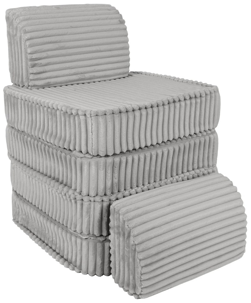MeowBaby® Churros detská pohovka Basic, Moon Dust Grey