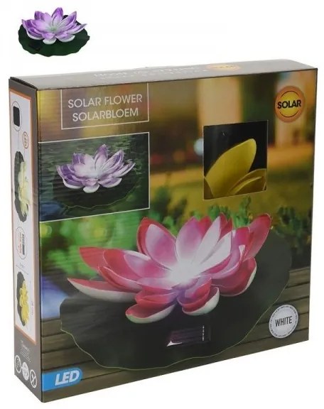 LED Lotus – fialový 28 cm