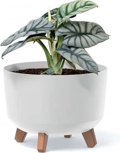 Plastový kvetináč na nožičkách DGRL300LE 28,5 cm - antracit